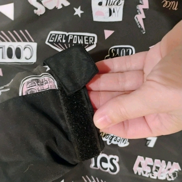 Trendy Kids Puffer Jacket - Black with Pink Accents - Picture 6 of 13